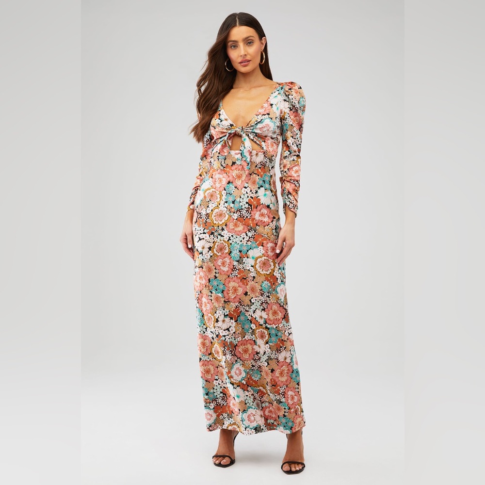 For Love & Lemons Polly Floral Maxi Dress‎